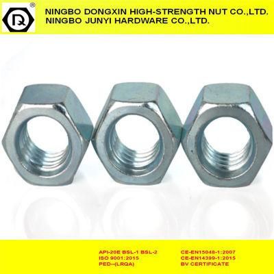 Zinc Plated Fasteners Hex Nuts DIN934 with Grade 6/8/10/12