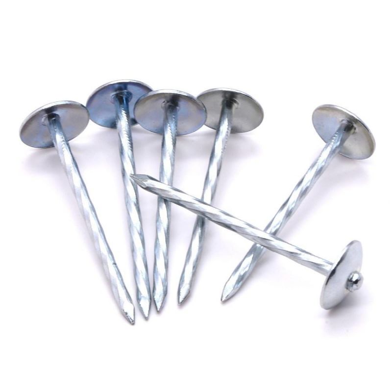Q195 Steel Galvanized Roofing Nails for Colored Steel Sheet Roof / Iron Wire for Make Nails