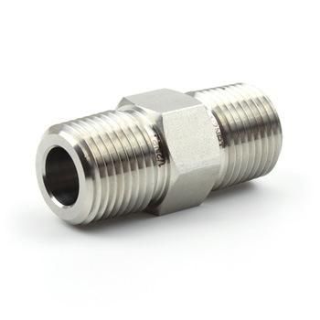 Stainless Steel Swagelok Type Instrumentation NPT Tube Pipe Fittings Hex Nipple Coupling Adapter