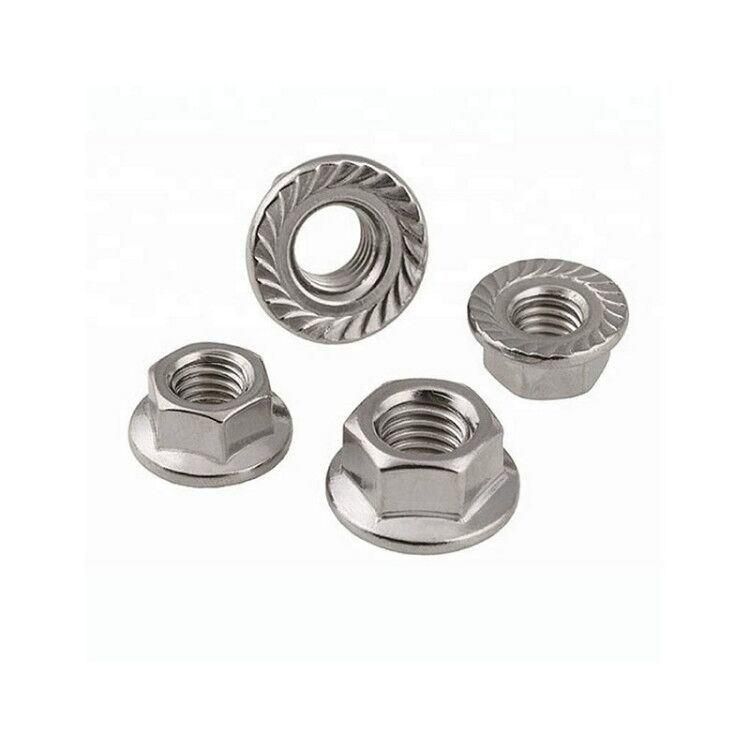 SS304 / 316 Hex Flange Nut with Serrated