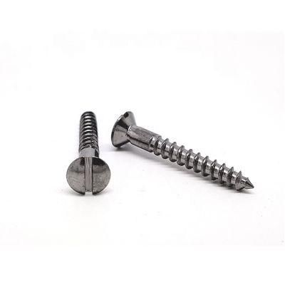 DIN97 SS304 Stainless Steel SS304/316 A2 A4 Slotted Countersunk Head Wood Screws