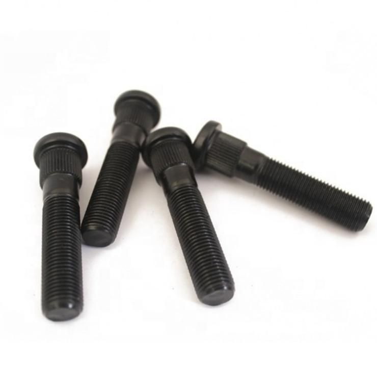 Black Oxidation Special Wheel Hub Bolt with Knurled