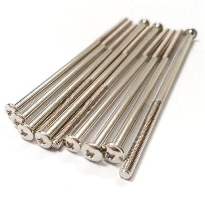 Long Nickel Plated Cross Recessed Pan Head Phillips Machine Screws