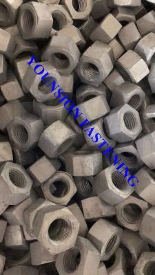 A194-2h Oversized Hex Nut ASTM in 35CrMoA/40CrMoA/42CrMoA/10b21 Material HDG/Black/Zp