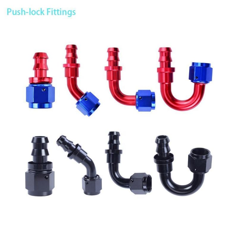90 Degree Universal An6 to An6 Coupler Aluminum Hose End Fitting Adaptor Female Swivel