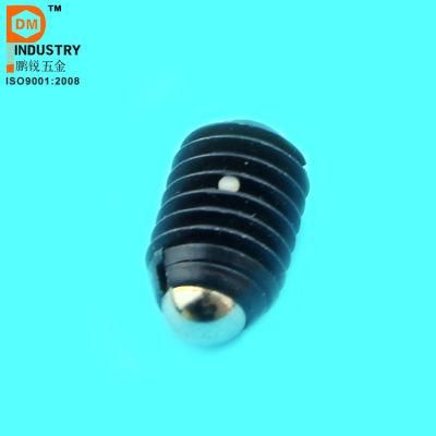 Threaded Ball Spring Plunger with White Nylon Pellet Thread Locking