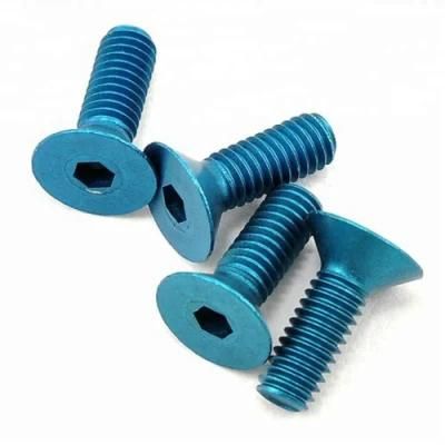 DIN 7991 China Manufacture M2 M3 M4 M5 M6 Hexagon Socket Countersunk Head Anodized Aluminum Screws