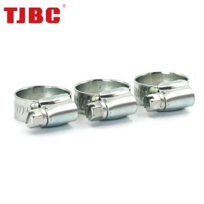 Non-Perforated Worm Gear Adjustable Stainless Steel British Type Hose Clamp with Riveted Housing, 40-55mm