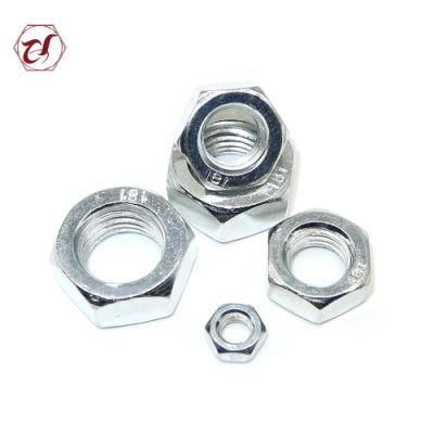 Carbon Steel Zinc Plated and Plain Jam Nuts Thin Hex Nuts