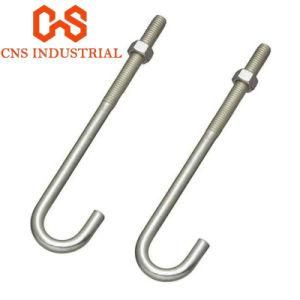 Galvanized J Hook Bolt with Nut for Roofing