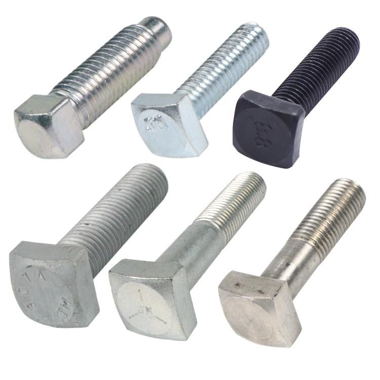 1/4"-3" Carbon Steel Stainless Steel Square Thread M6 4 Bolt Flat Square Head Bolt