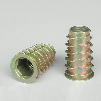Zinc Plated Carbon Steel Outside Threaded Nut M6 M8 M10 Furniture Threaded Insert Nut for Wood