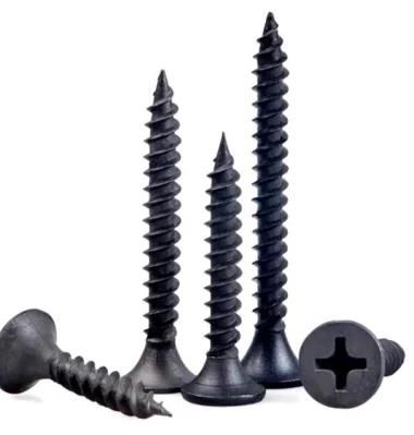 6#*1inch /3.5*25mm C1022 Bugle Head Black/Grey Phosphated/Zinc Plated/Fine/Coarse Thread Gypsum Screw/Drywall Screw