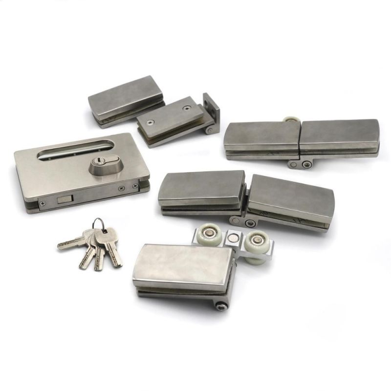 Frameless Glass Folding Door Sliding Roller Fitting Patch for Shop