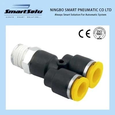 Ningbo Smart High Quality Pwt Plastic Pneumatic Push in Combination &amp; Joint Fittings