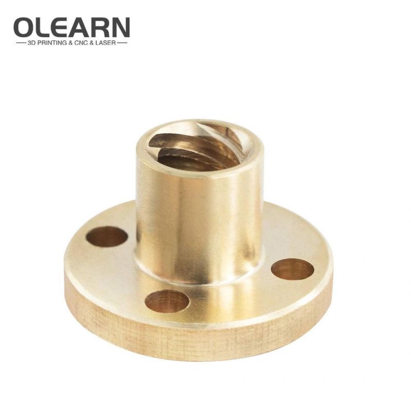 Olearn T8 Od 8mm Pitch 2mm Lead 14mm Stainless Steel Lead Screw Rod with Copper Nut for 3D Printer Z Axis