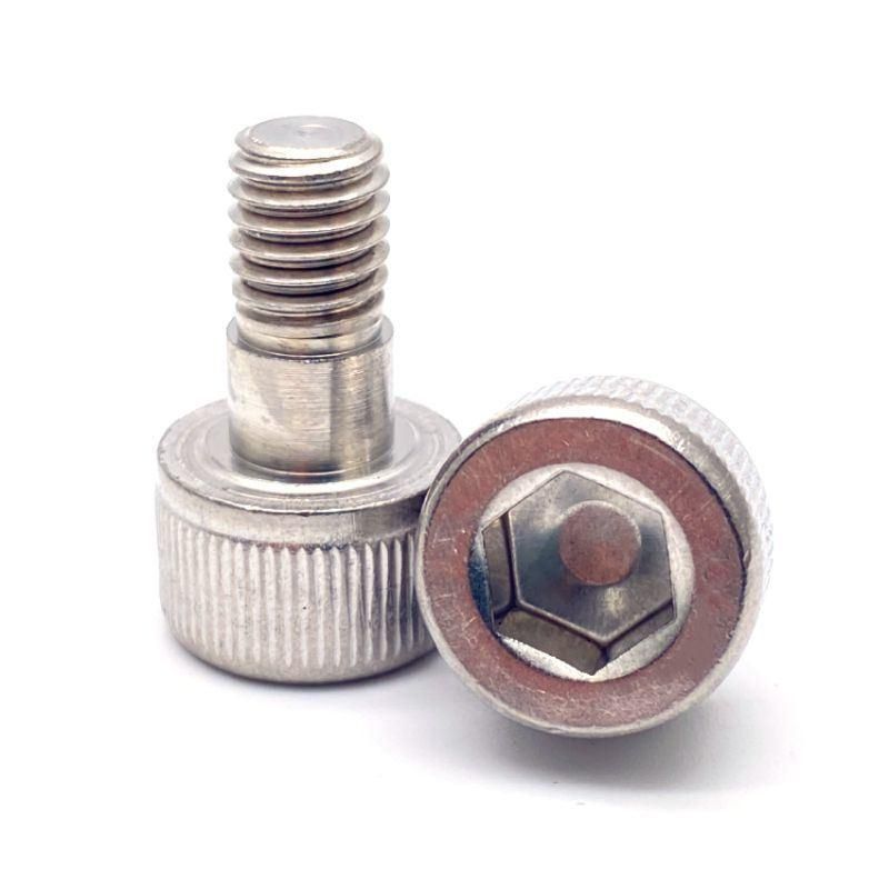 Stainless Steel Knurled Cap Head Hexagon Socket Allen Shoulder Screws