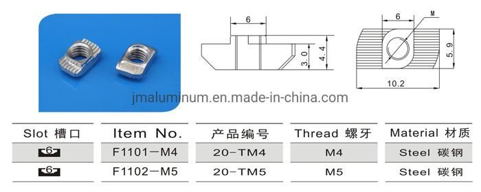 T Nut Hammer Head Fasteners Nut M4/M5/M6/M8, T Slot Nut for Aluminum Profile