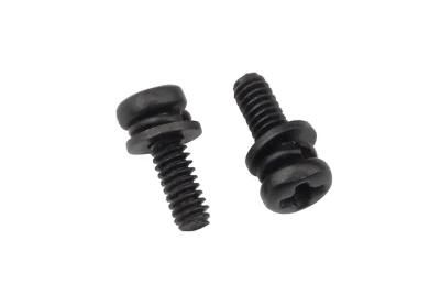 Black Three Combination Screw Iron Blackened Round Head Cross Cushion Combination Bolt Combination Screw