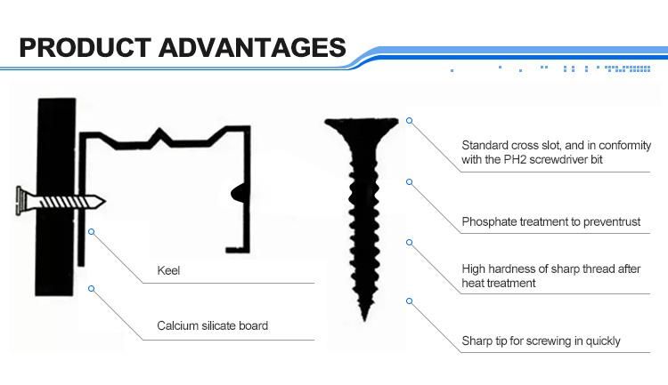 Phosphated and Galvanized Perfect Quality Black Drywall Screw Bottom Price