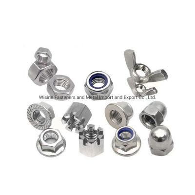 Chin Stainless Steel Heavy Nut Nylon Lock Nut Square Nut Butterfly Nut Hex Coupling Nut Wing Nut Thin Nut Flange Nut Hex Nut