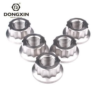 Polishing Black Oxide Stainless Steel/Black Carbon Steel 12 Angle Flange Nuts, 12 Point Flange Nut