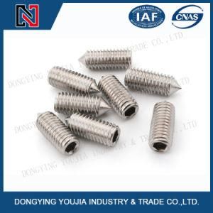 DIN914 Stainless Steel Hexagon Socket Set Screws with Cone Point