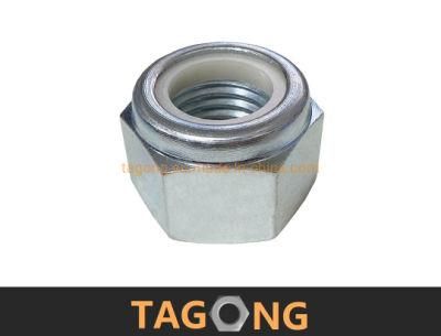 Zinc Class 8 Plastic Insert White Ring M24 Nylon Nuts DIN982