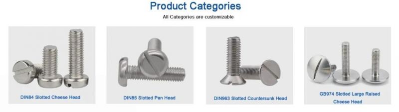 DIN85 Pan Head Slotted Screw Stainless Steel A2 Machine Screw DIN84