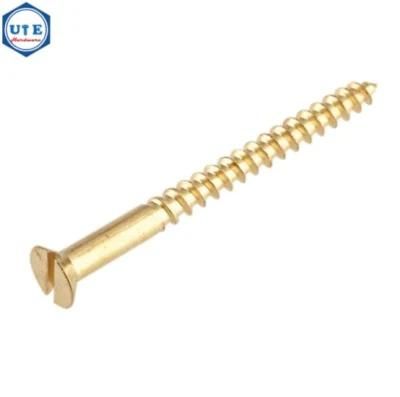 Hot Sales Brass Screw /Brass Flat Head Slotted Drives Wood Screw DIN97