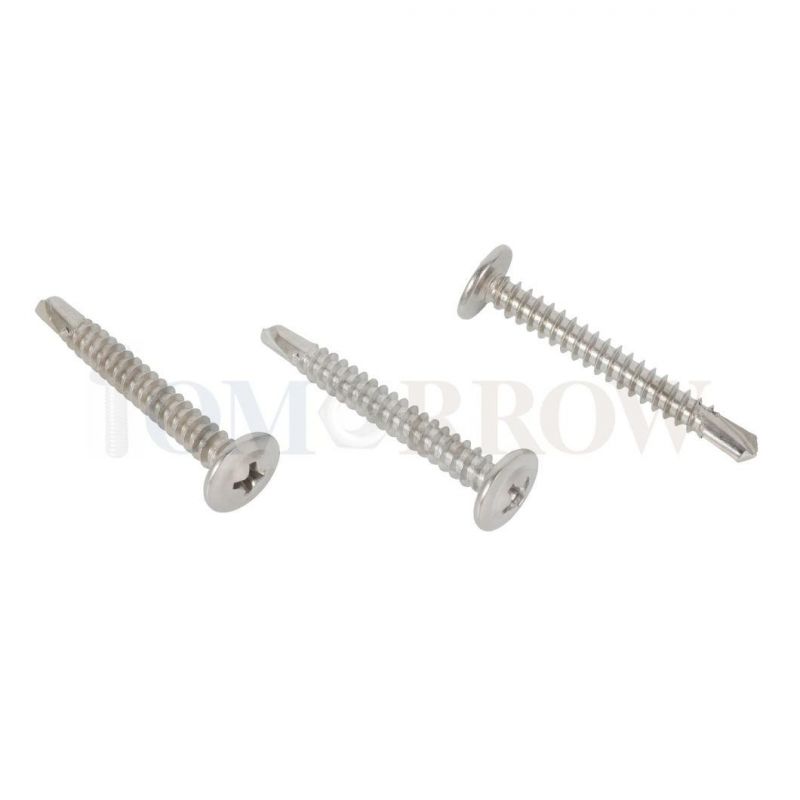 Made in China Factory One-Stop Service Stainless Steel 410, 304, 316 Wafer Head Self-Drilling Screw DIN7504, ASME B18.64