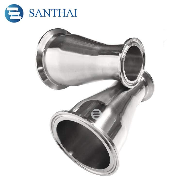 3A, DIN, SMS Idf Sanitary Food Grade Stainless Steel SS304 SS316L Forged Clamped Concentric Reducer From China Factory