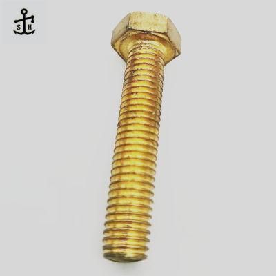 Custom DIN 931/DIN 933 Solid Brass Hex Head Cap Bolt Made in China