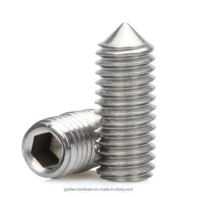 Stainless Steel M1.6-M24 Hexagon Socket Set Screws with Cone Point