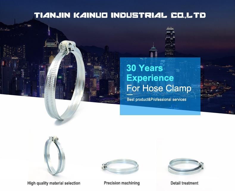 Zinc Plated Steel Quick Release and Lock Hose Clamp with French Design for Exhaust Pipe, Ventilation Pipe Fastener Hardware, 25--145mm