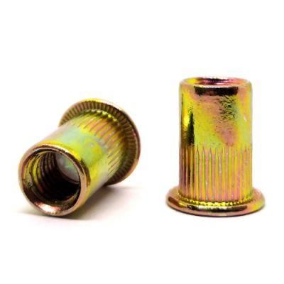Blind Hole Aluminium Sheet Yellow Zinc Plating Pressure Hand Cap Metal Tool Manual Machine Rivet Nut
