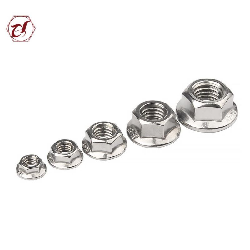 DIN6923 Stainless Steel SS316 Serrated Hex Flange Nut