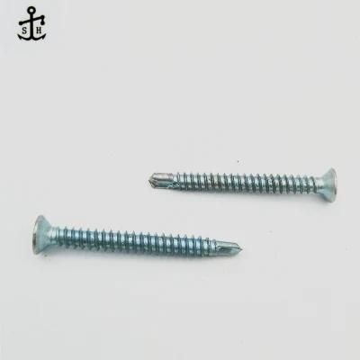 Galvanized Steel DIN 7504 Cross Recessed Raised Contersunk Self-Drilling Tapping Screws