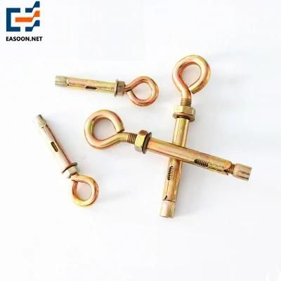 Galvanized Steel J Hook Type Expansion Anchor Bolts Wall Plug 1/4&quot; Double Expansion Hammer Anchor Bolt with Screw