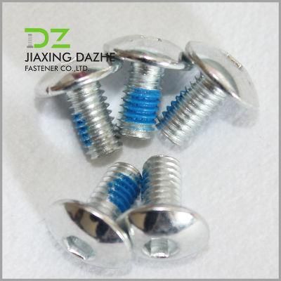 Flat Head Screw Fastener Machine Screw with Blue Nylok