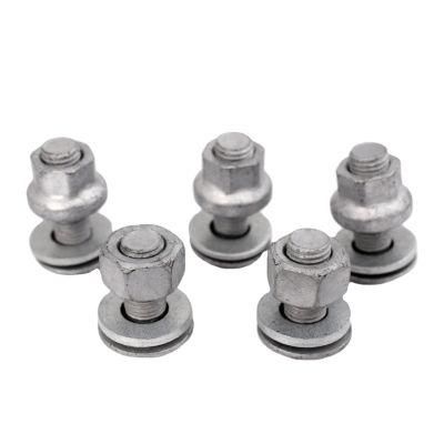 5/8&quot;-11X 2&quot; Galvanized Carbon Steel Hex Guardrail Splice Bolts High Tensile Steel Bolt and Nut