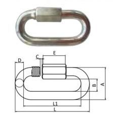 Zinc Plated Standard Quick Link with Safety Screw