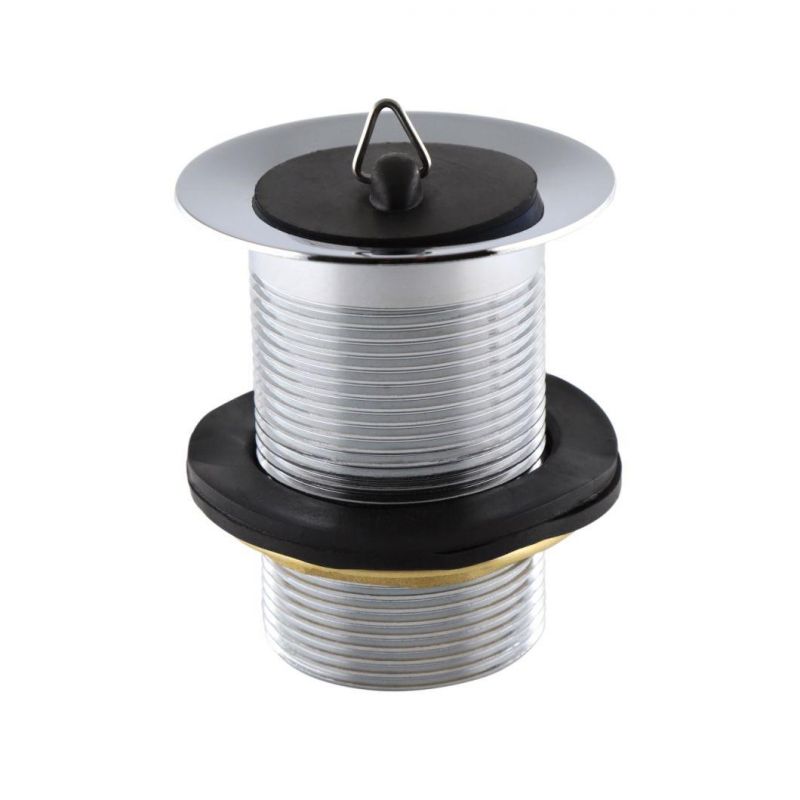 Sink Drain with Rubber Plug and Iron Chain for Wash Basin Waste Drain, with Overflow Hole