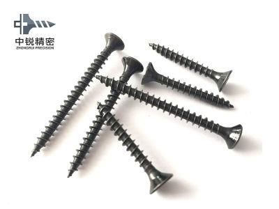 3.5X35mm Drywall Screws Phillips Bugle Head with Cross Recess Steel C1022 Black Phosphated Coating Fine Thread Sharp Point Drywall Screw
