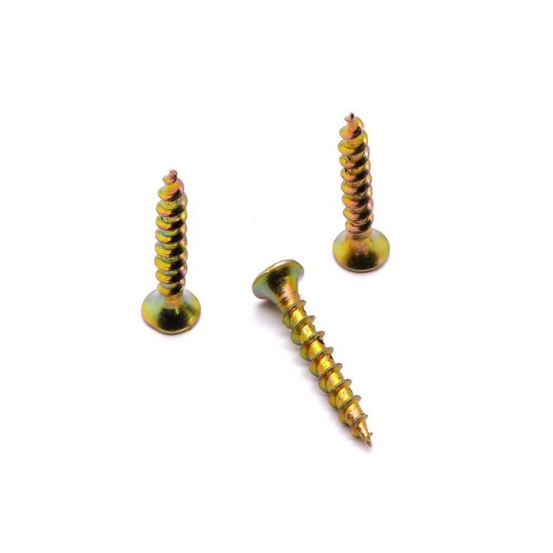 Angola Zambia Market/Wholesale Flat Head Yellow Zinc Self Tapping Chipboard Screw