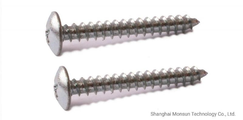 Clear Zinc Plated Cross Recess Truss Head Sheet Metal Screws