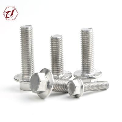 DIN6921 A2 Hex Head Stainless Steel 304 Screws Flange Bolt