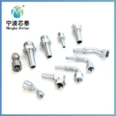 Customized Carbon Steel Zinc Plating Jic Male 74 Cone Hydraulic Hose Pipe Fitting