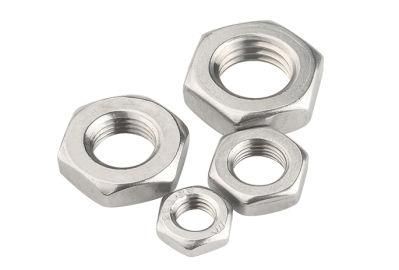 304 Stainless Steel Fine Thread Nut Flat Thin Hexagon Nut Fine Thread Screw Cap M6m8m10m12m14m16-M30