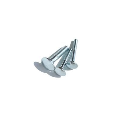 Mushroom Head Square Neck Bolt DIN603 Gr. 4.8 with White Zinc Plated
